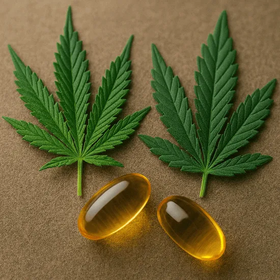 Feuilles de chanvre CBN et CBD
